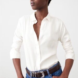 Banana Republic Silky Classic Shirt in Snow Day